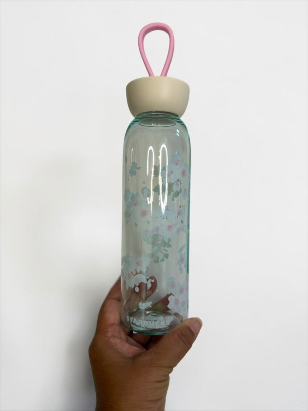 NWT Starbucks Japan SAKURA 2025 Pink Silicone Strap Bottle